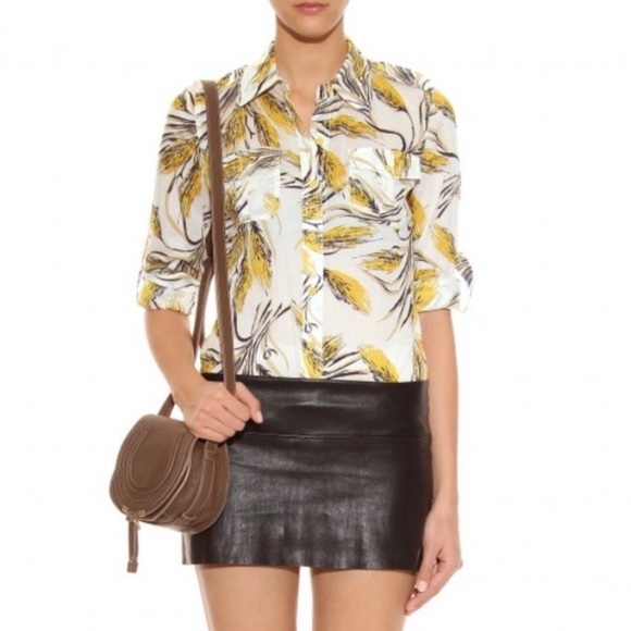 Tory Burch Wheat Button Down Shirt - Picture 7 of 7